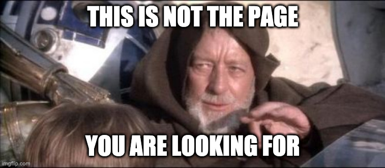 This is not the page you are looking for